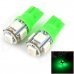 T10 3.5W 65lm 5-5050 SMD Green LED Motorcycle Brake / Turning / Tail Lamp (12V / 2PCS) T10 3.5W 65lm 5-5050 SMD Green LED Motorcycle Brake / Turning / Tail Lamp (12V / 2PCS)