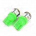 T10 3.5W 65lm 5-5050 SMD Green LED Motorcycle Brake / Turning / Tail Lamp (12V / 2PCS) T10 3.5W 65lm 5-5050 SMD Green LED Motorcycle Brake / Turning / Tail Lamp (12V / 2PCS)