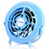OImaster Mini USB Plastic Fan - Blue + Black