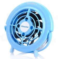 OImaster Mini USB Plastic Fan - Blue + Black
