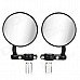 DIY Round Motorcycle Aluminum Alloy Rear Back Rearview Mirrors - Black + Silver (Pair) DIY Round Motorcycle Aluminum Alloy Rear Back Rearview Mirrors - Black + Silver (Pair)