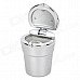 Chromium Plating Cup Shaped Ashtray Dust Bin w/ Blue LED Light for Car - Grey + Silver (1 x CR2032) Chromium Plating Cup Shaped Ashtray Dust Bin w/ Blue LED Light for Car - Grey + Silver (1 x CR2032)