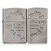 JinJian 4795 Combination Love Pattern Oil Lighters for Couple - Silver (2 PCS)