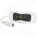 Waterproof 3.5mm Looping MP3 Player w/ FM + USB + Earphones - White + Black Waterproof 3.5mm Looping MP3 Player w/ FM + USB + Earphones - White + Black