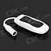 Waterproof 3.5mm Looping MP3 Player w/ FM + USB + Earphones - White + Black Waterproof 3.5mm Looping MP3 Player w/ FM + USB + Earphones - White + Black