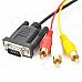 1080P HDMI to VGA + 3RCA Adapter Cable - Black (150cm) 1080P HDMI to VGA + 3RCA Adapter Cable - Black (150cm)