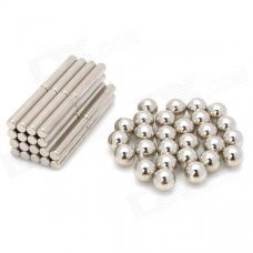 YSDX-646 27 Neocube / Buckyballs / Magnet balls + 36 Magnets Stripes Set - Silver YSDX-646 27 Neocube / Buckyballs / Magnet balls + 36 Magnets Stripes Set - Silver