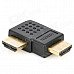 Right Angle HDMI Male to Male Adapter - Black + Golden Right Angle HDMI Male to Male Adapter - Black + Golden