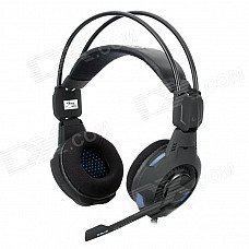 E-3LUE HS909 Mazer Stylish Headphones w/ Microphone / LED - Black + Blue (3.5mm Plug / 280cm) E-3LUE HS909 Mazer Stylish Headphones w/ Microphone / LED - Black + Blue (3.5mm Plug / 280cm)