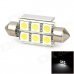 Festoon 36mm 2W 102lm 7000k 6-SMD 5050 LED White Light Car Indicator Lamp - Silver (DC 12V / 24V) Festoon 36mm 2W 102lm 7000k 6-SMD 5050 LED White Light Car Indicator Lamp - Silver (DC 12V / 24V)