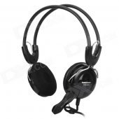 KEENION KOS-588 Wired Stereo Headset Headphones w/ Microphone - Black (3.5mm Plug)