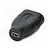 Micro HDMI Female to HDMI Female Adapter - Black Micro HDMI Female to HDMI Female Adapter - Black