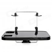 Multi-Functional Car Seat Back Folding Desk for Computer / Drink - Black