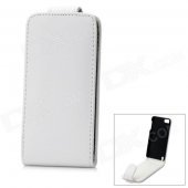 Protective Top Flip-Open PU Leather Case for Ipod Touch 5 - White