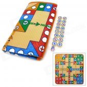 Flight Chess Game PE Cotton Mat w/ Transparent Dice - Multicolor (75 x 79cm)