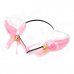 Cute Cat Ears Style Plush + Iron Headband Hair Band - White + Pink + Black Cute Cat Ears Style Plush + Iron Headband Hair Band - White + Pink + Black