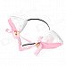 Cute Cat Ears Style Plush + Iron Headband Hair Band - White + Pink + Black Cute Cat Ears Style Plush + Iron Headband Hair Band - White + Pink + Black