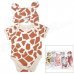 DOOMAGIC Giraffe Style Costume w/ Hat for Children - White + Brown