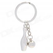 Bowling Zinc Alloy Keychain - Silver