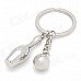 Bowling Zinc Alloy Keychain - Silver