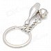 Bowling Zinc Alloy Keychain - Silver