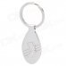 Ancient Egypt Queen Head Portrait Zinc Alloy Keychain - Silver