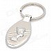 Ancient Egypt Queen Head Portrait Zinc Alloy Keychain - Silver