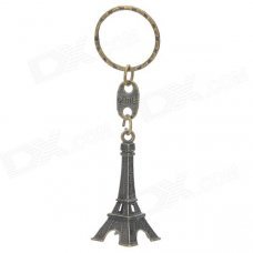 Eiffel Tower Zinc Alloy Keychain - Bronze