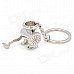 Meat Grinder Zinc Alloy Keychain - Silver