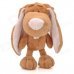 1259 Cute Long Ears Rabbit Style Soft Plush Doll Toy w/ Suction Cup - Brown