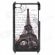 Eiffel Tower Pattern Protective Plastic Case for Ipod Touch 4 - Black Eiffel Tower Pattern Protective Plastic Case for Ipod Touch 4 - Black