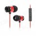 Awei T10vi Stylish In-Ear Earphones w/ Microphone / Clip - Red + Black (3.5mm Plug / 135cm) Awei T10vi Stylish In-Ear Earphones w/ Microphone / Clip - Red + Black (3.5mm Plug / 135cm)