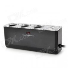 3-Socket USB Car Cigarette Lighter Charger - Black (12-24V) 3-Socket USB Car Cigarette Lighter Charger - Black (12-24V)
