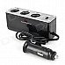 3-Socket USB Car Cigarette Lighter Charger - Black (12-24V) 3-Socket USB Car Cigarette Lighter Charger - Black (12-24V)