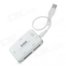 SSK SCRM054 High Speed SD / MS / XD / GF / Micro SD / M2 Card Reader - White SSK SCRM054 High Speed SD / MS / XD / GF / Micro SD / M2 Card Reader - White