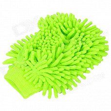 MH-M01 Double-Side Fiber Car Cleaning Glove - Green MH-M01 Double-Side Fiber Car Cleaning Glove - Green
