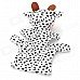 Cute Cow Animal Shaped Soft Cloth Hand Puppet - White + Black