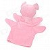Cute Elephant Animal Shaped Soft Cloth Hand Puppet - Pink
