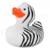 Zebra Grain Funny Floating Duck Bath Toy for Kids - White + Black + Orange