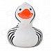 Zebra Grain Funny Floating Duck Bath Toy for Kids - White + Black + Orange