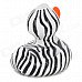 Zebra Grain Funny Floating Duck Bath Toy for Kids - White + Black + Orange