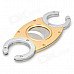 Double Blades Stainless Steel Pocket Cigar Cutter Knife - Silver + Golden