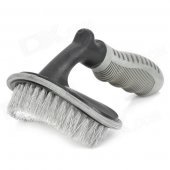 Car Tire Wheel Cleaning Washing Brush Tool - Grey + Black