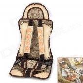 Children Car Safety Seat Harness Secure Belt - Beige + Brown