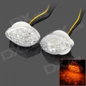 DIY 2.25W 120lm 15-LED Yellow Light Motorcycle Decoration Turn Signal Lamp (2 PCS / 12V)