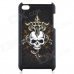 Skull Pattern Protective Plastic Back Case for Ipod Touch 4 - Black