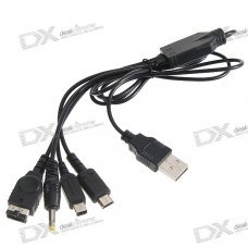 4-in-1 USB Charging Cable for NDS Lite/NDS/DSi/PSP