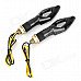 XDL001 Skeleton 16W 100lm 580nm 20-LED Yellow Light Motorcycle Turn Signals - Black (12V / 2PCS) XDL001 Skeleton 16W 100lm 580nm 20-LED Yellow Light Motorcycle Turn Signals - Black (12V / 2PCS)