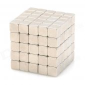 NH-125B DIY 4mm Square Neodymium Magnets - Silver (125 PCS)