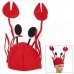 Crab Style Children's Soft Plush Cap - Red